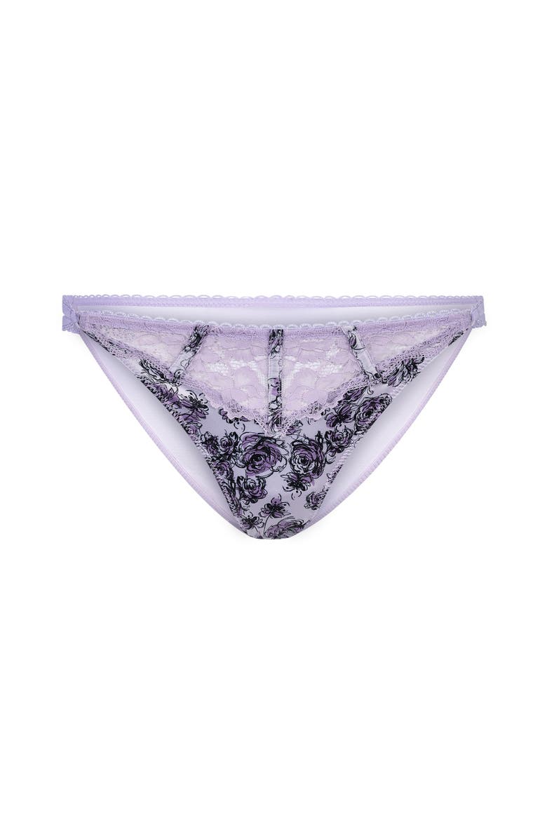 Adore Me Rochelle Bikini Panties, Alternate, color, Floral Purple