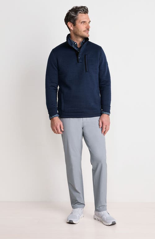 Vineyard Vines Quilted Quarter Snap Pullover In Blue