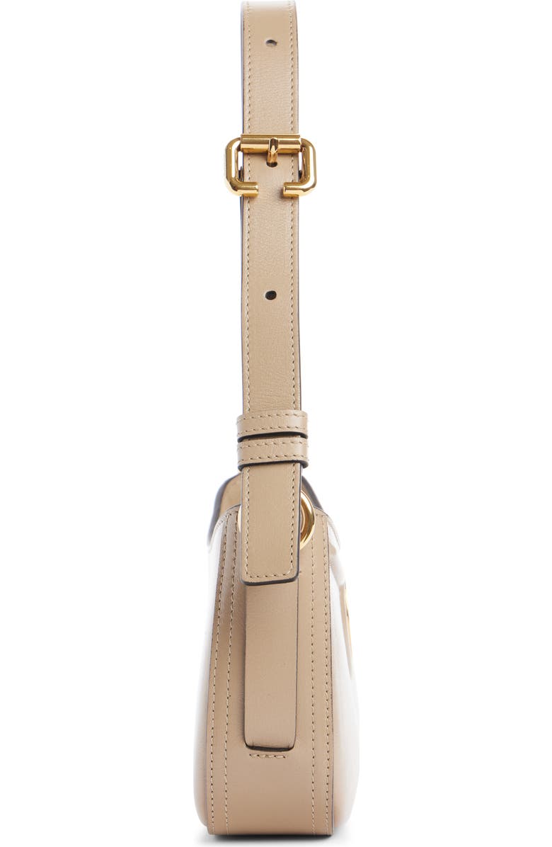 Chloé Mini Horse Medal Leather Shoulder Bag, Alternate, color, Boyish Brown