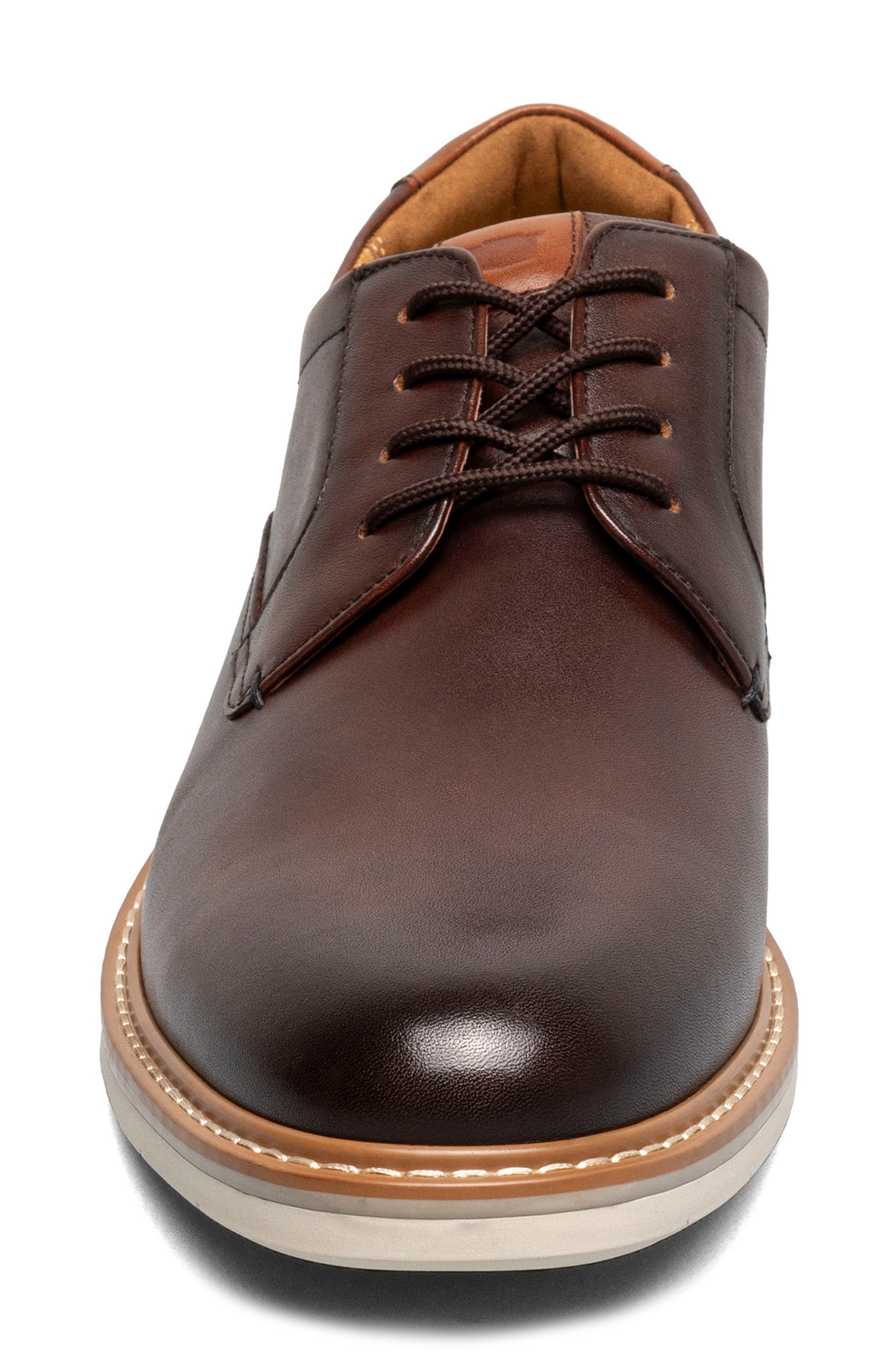 Florsheim Norwalk Plain Toe Derby, Alternate, color, Brown