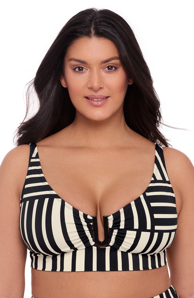 S3 U-Wire Adjustable Midkini Swim Top, Main, color, Chic Crossing