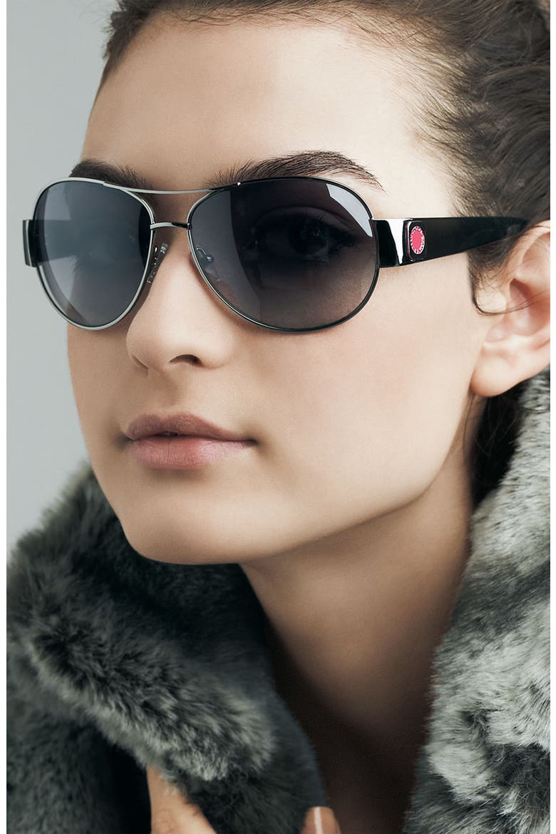 60mm Metal Aviators with Resin Temples, Alternate, color, PALLADIUM BLACK