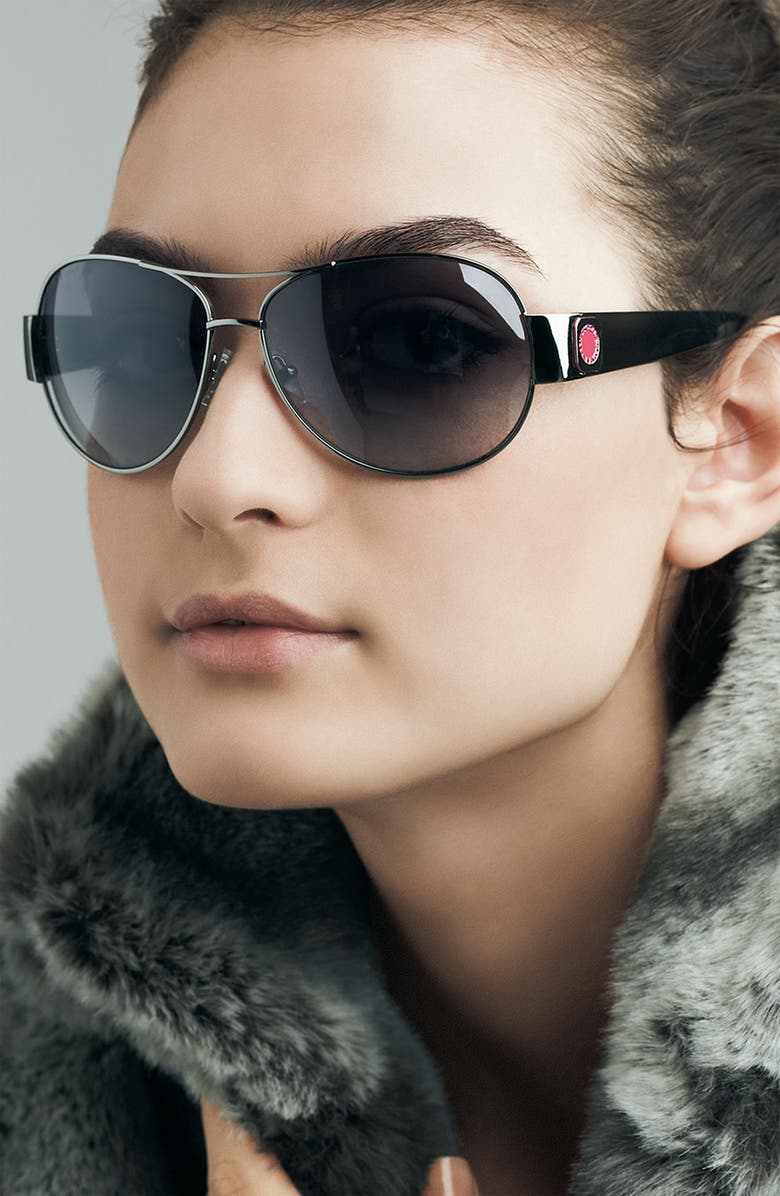 MARC BY MARC JACOBS 60mm Metal Aviators with Resin Temples, Alternate, color, 