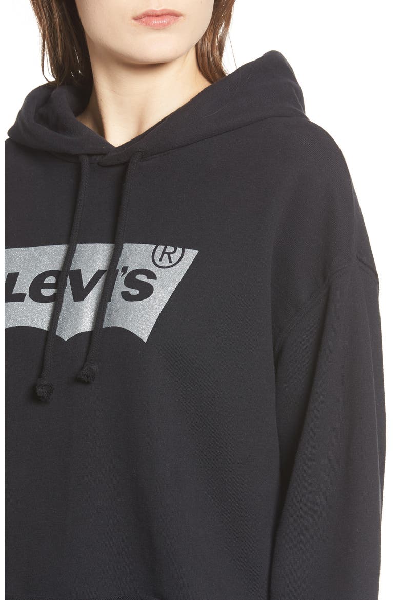 Levi's® Logo Graphic Hoodie, Alternate, color, BLACK GRAPHIC