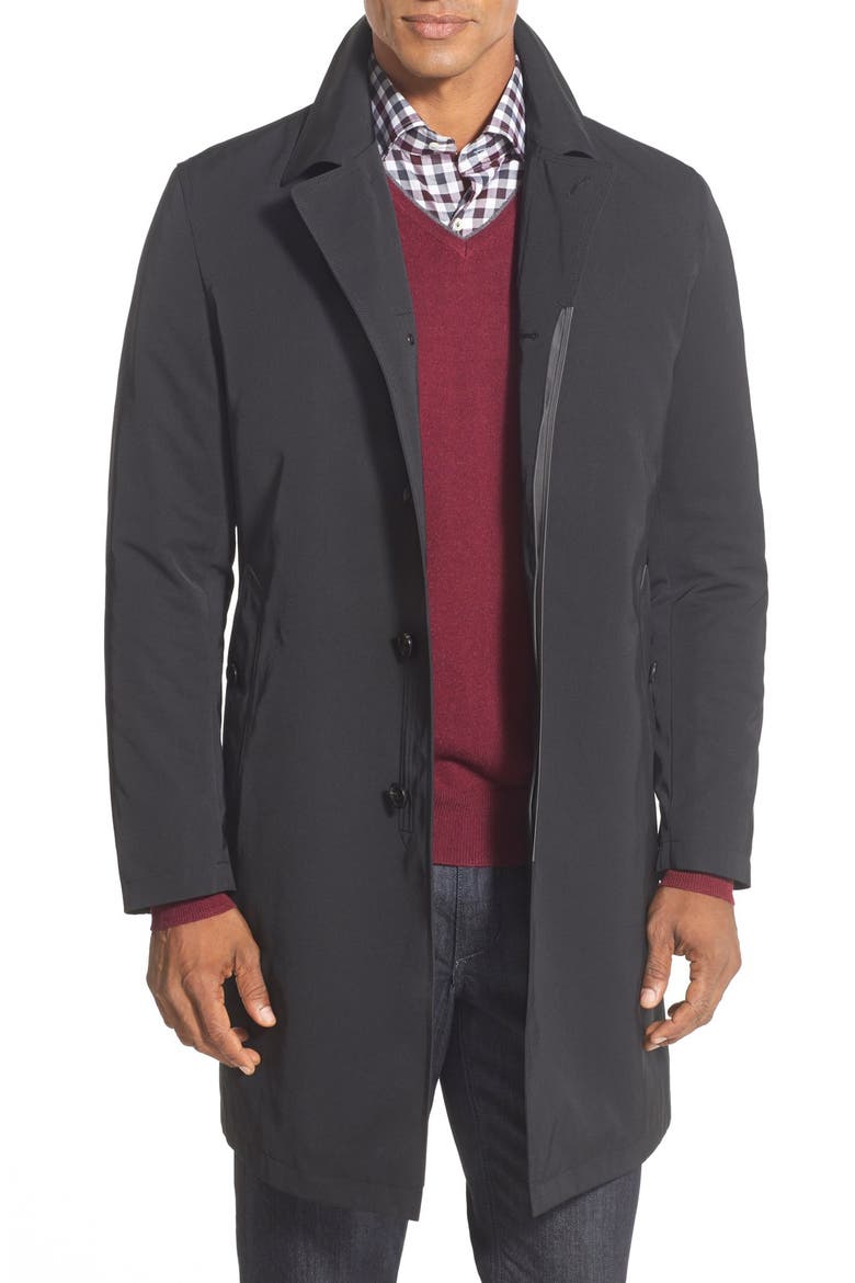 Trench Coat, Main, color, BLACK