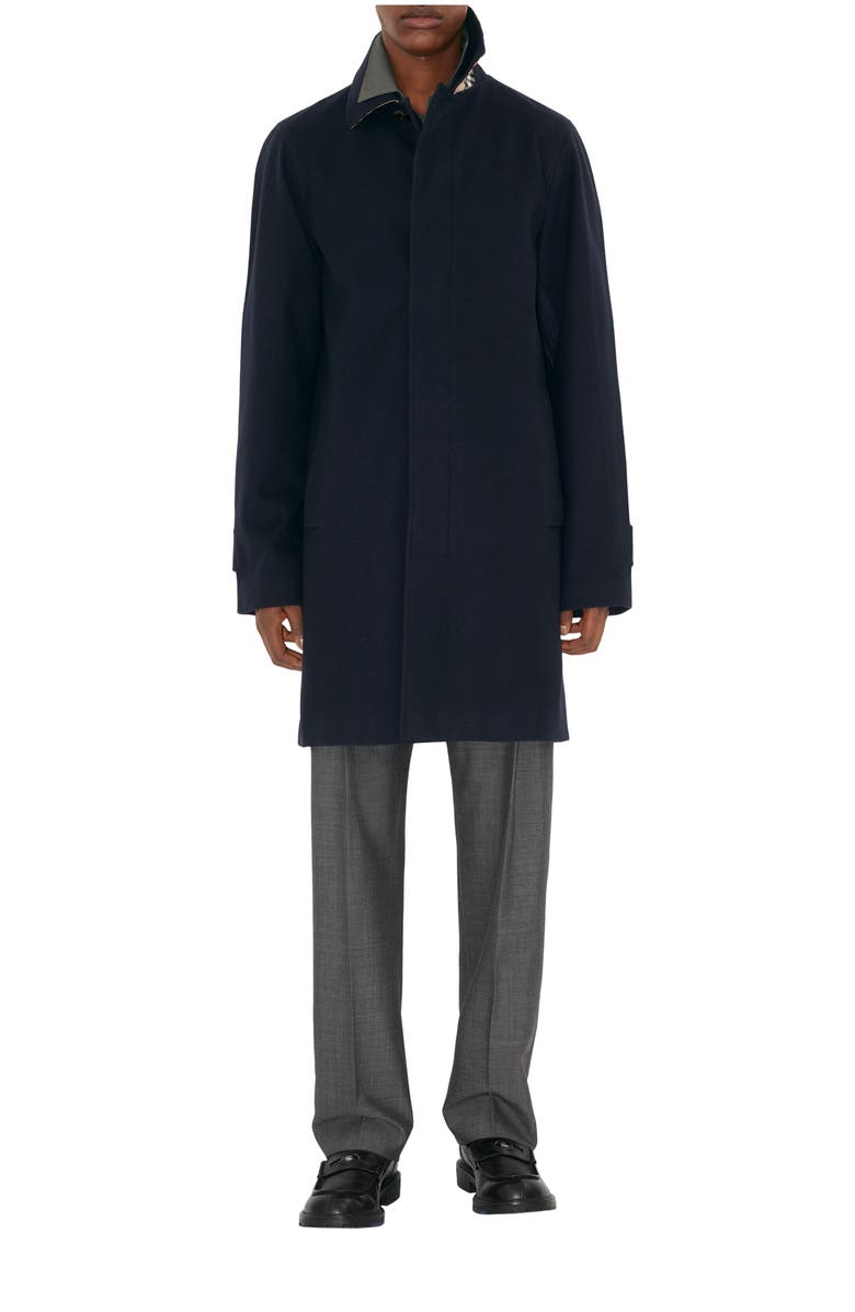 Burberry Mid-length Cashmere Car Coat, Main, color, Navy