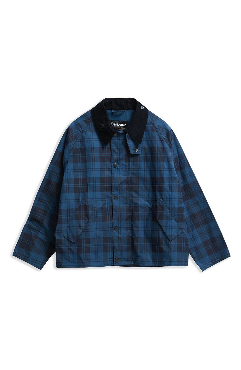 Barbour Transport Plaid Check Waxed Cotton Jacket, Alternate, color,