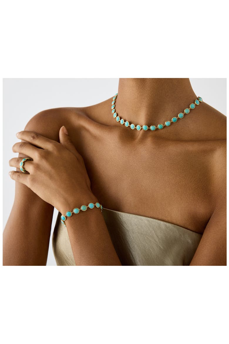 Jaipur Color 18k Gold Turquoise Bracelet, Alternate, color, GOLD