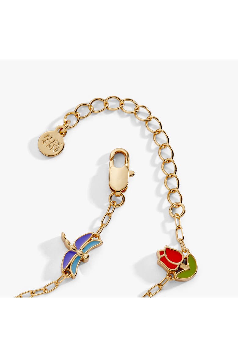 Garden Party Inline Linear Bracelet, Alternate, color, Gold