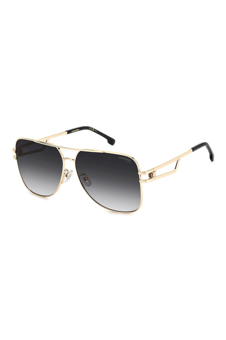 63mm Oversize Square Sunglasses, Alternate, color, ROSE GOLD/ DARK GREY SF
