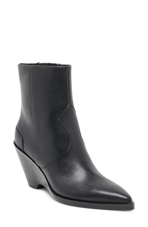 Ashtin Leather Wedge Bootie