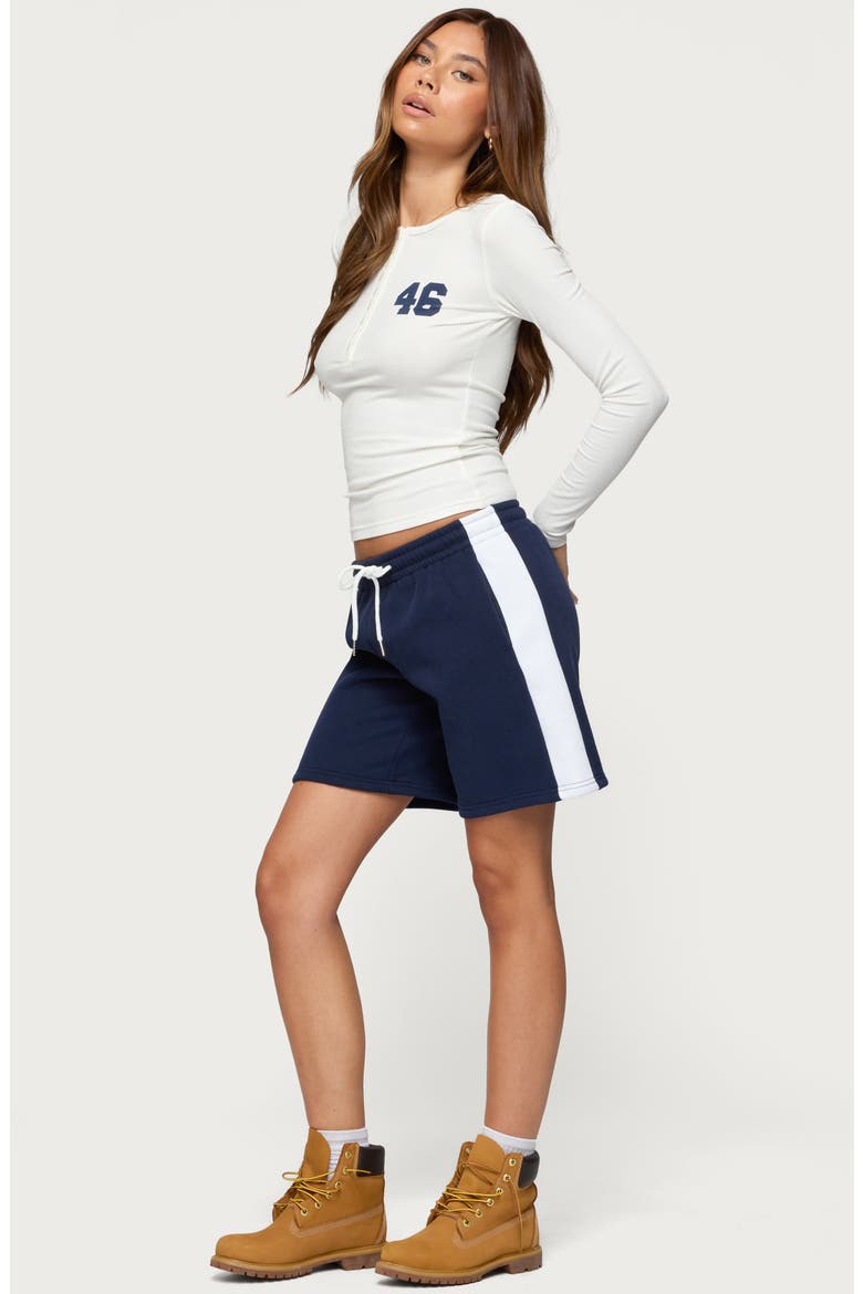 Drawstring Bermuda Shorts, Alternate, color, NAVY