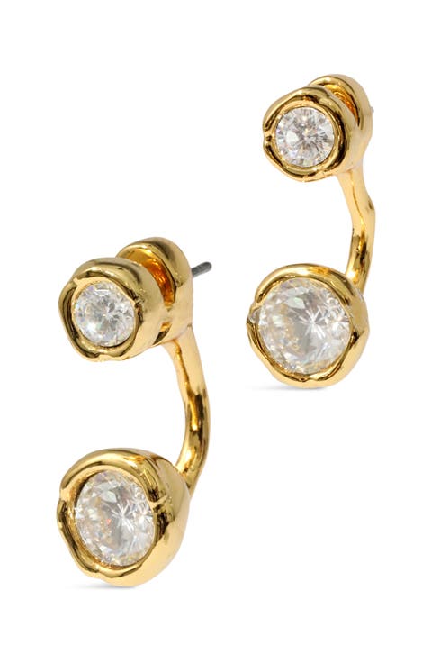 Asterales Cubic Zirconia Studs and Jackets Set