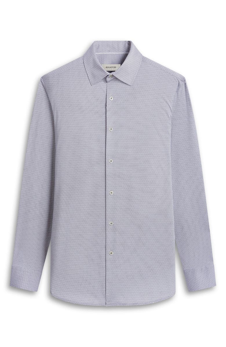 Bugatchi James OoohCotton<sup>®</sup> Geo Print Button-Up Shirt, Alternate, color,