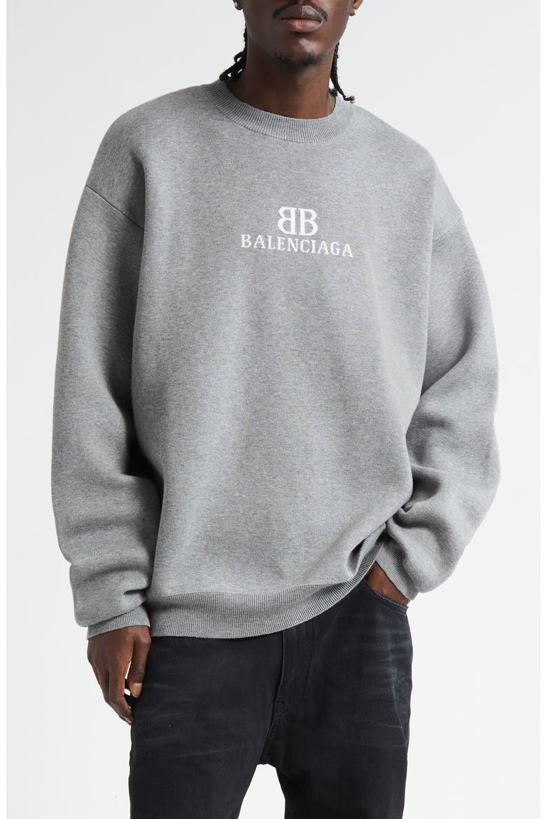 BB Logo Jacquard Crewneck Sweater (Men) | Nordstrom