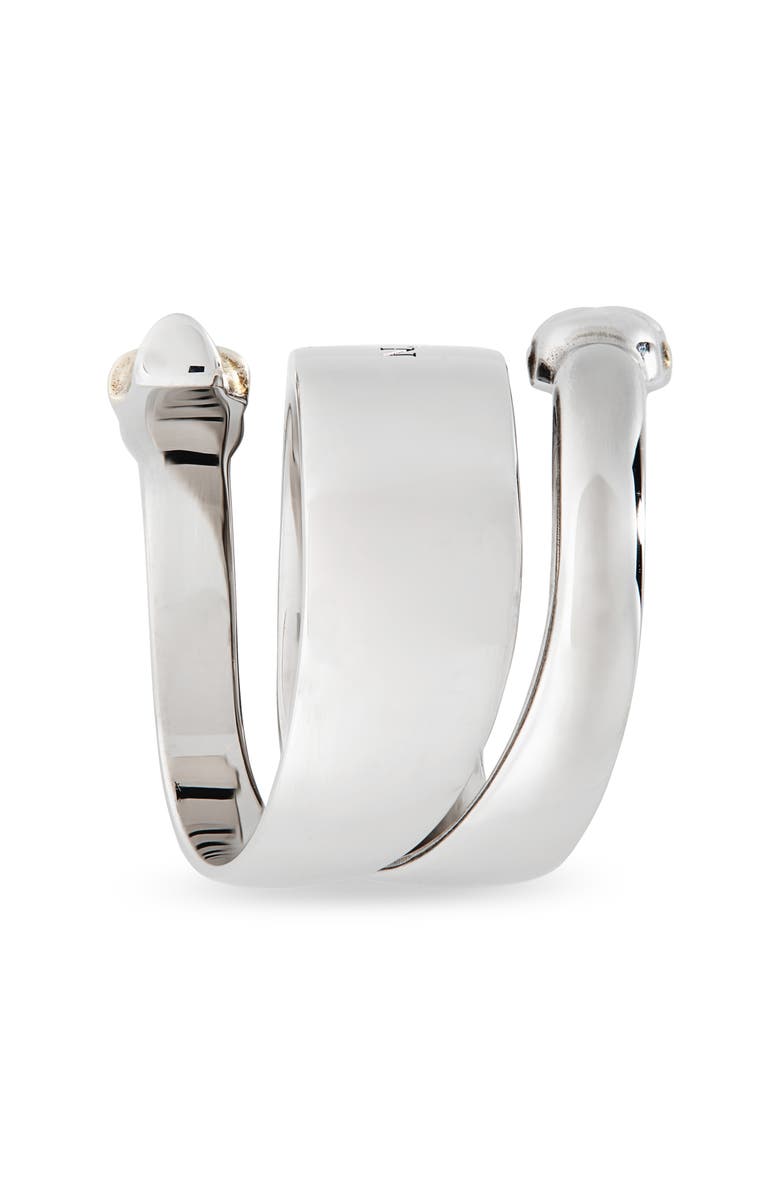 McQueen Twin Skull Ring, Alternate, color, Mcq0911sil.v.b Antil