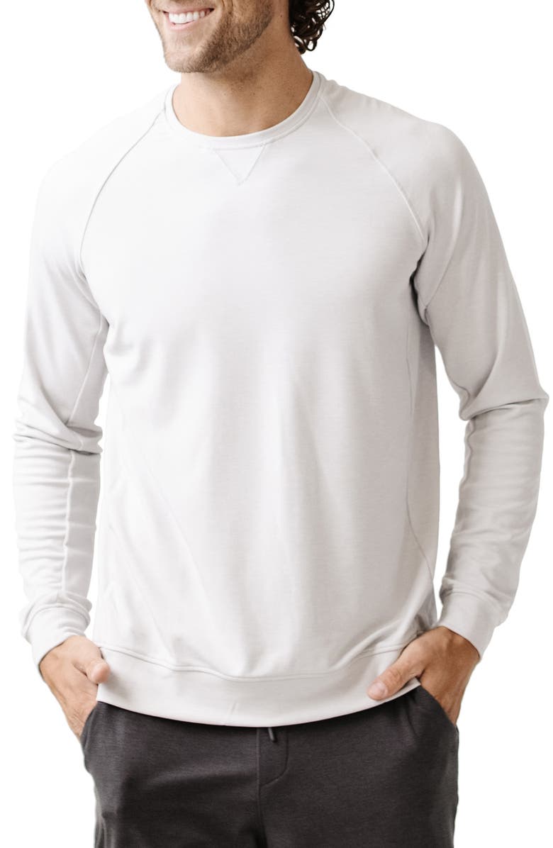 Cozy Earth Ultrasoft Crewneck Sweatshirt, Main, color, Light Grey