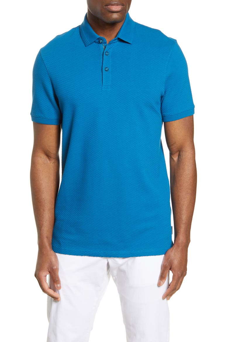 Infuse Slim Fit Polo, Main, color, TEAL-BLUE