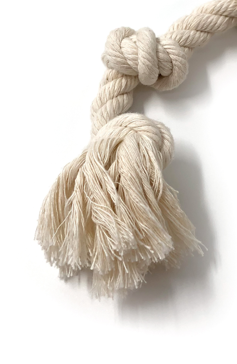 The Kind Pet 100% Organic Cotton Rope Dog Toy, Alternate, color, 5/8" X 7" / 2 Knots