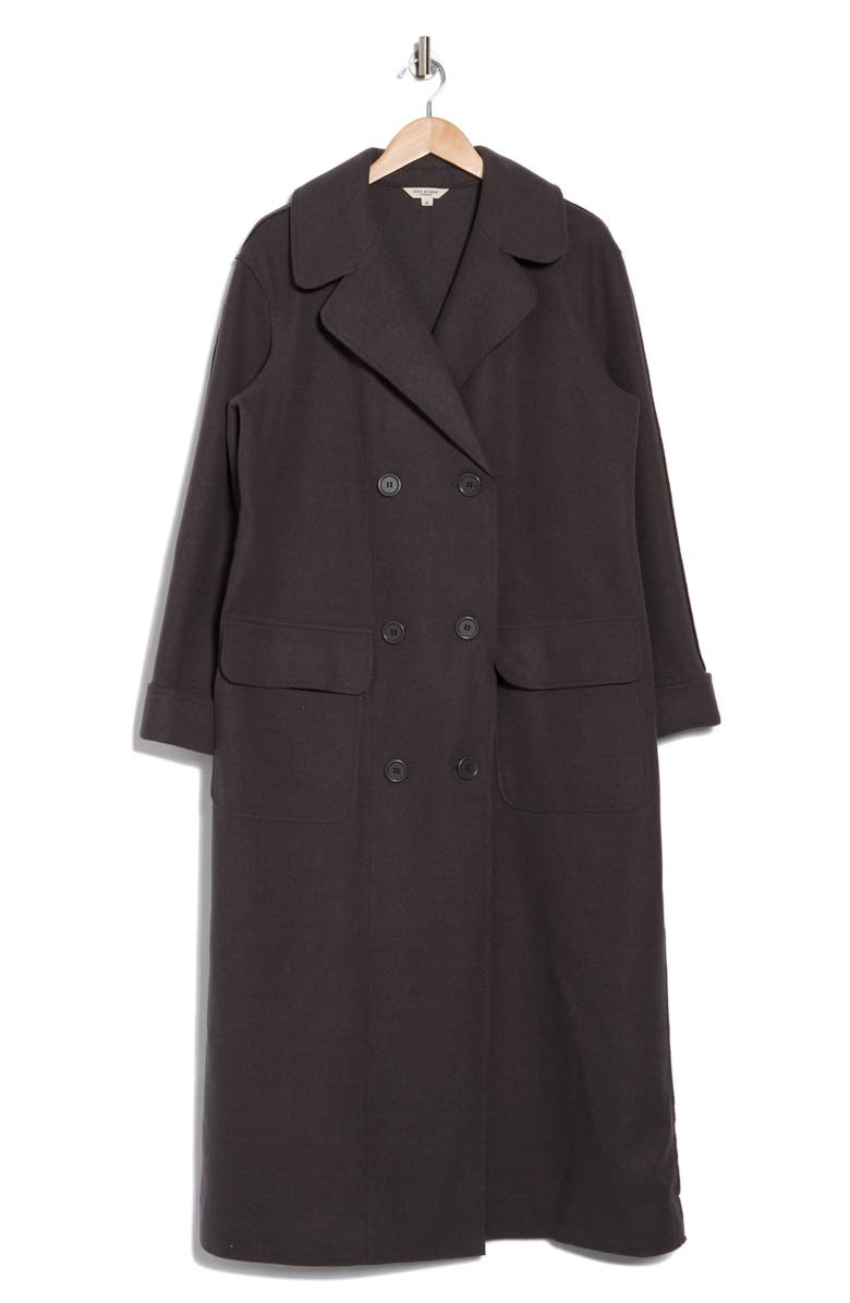 MAX STUDIO Double Breasted Coat, Alternate, color, Heather Gray Light Or Dark