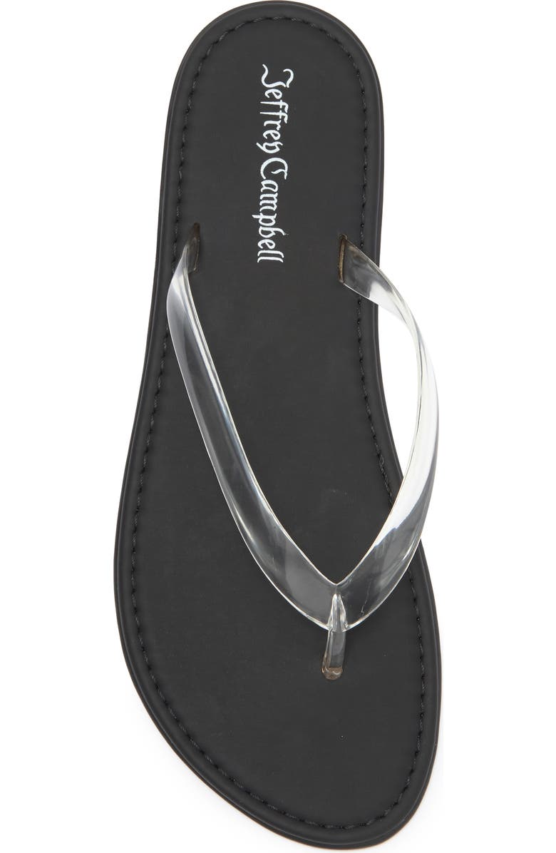 Jeffrey Campbell Beached Flip Flop, Alternate, color, Clear Black