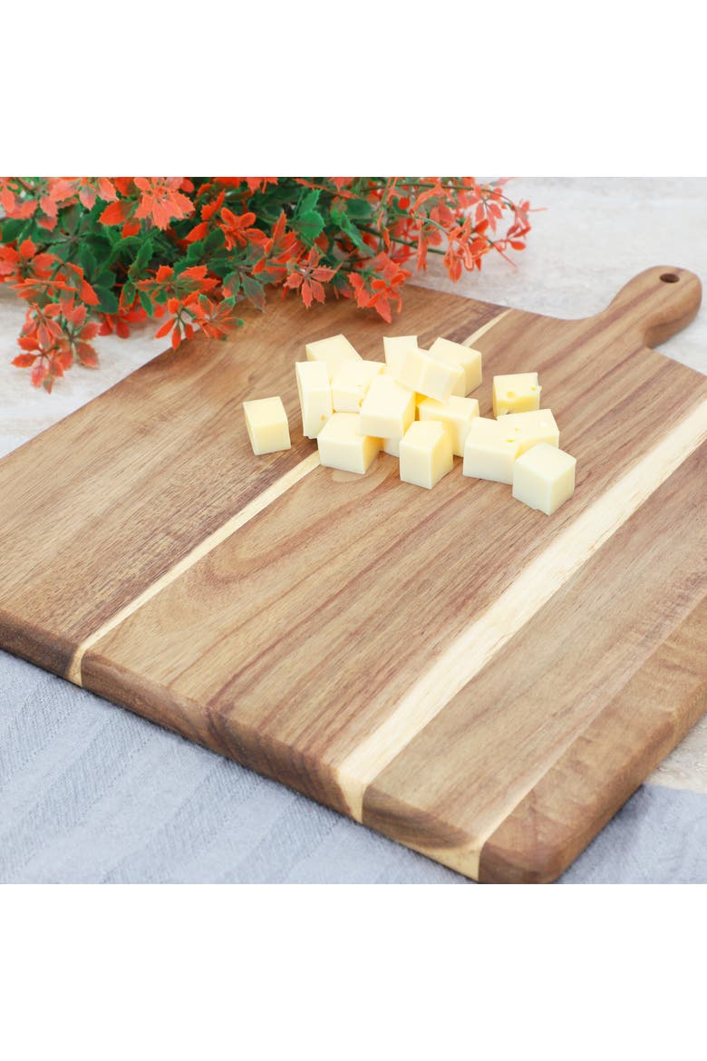 13 Inch Acacia Wood Square Serving Board, Alternate, color, Acacia
