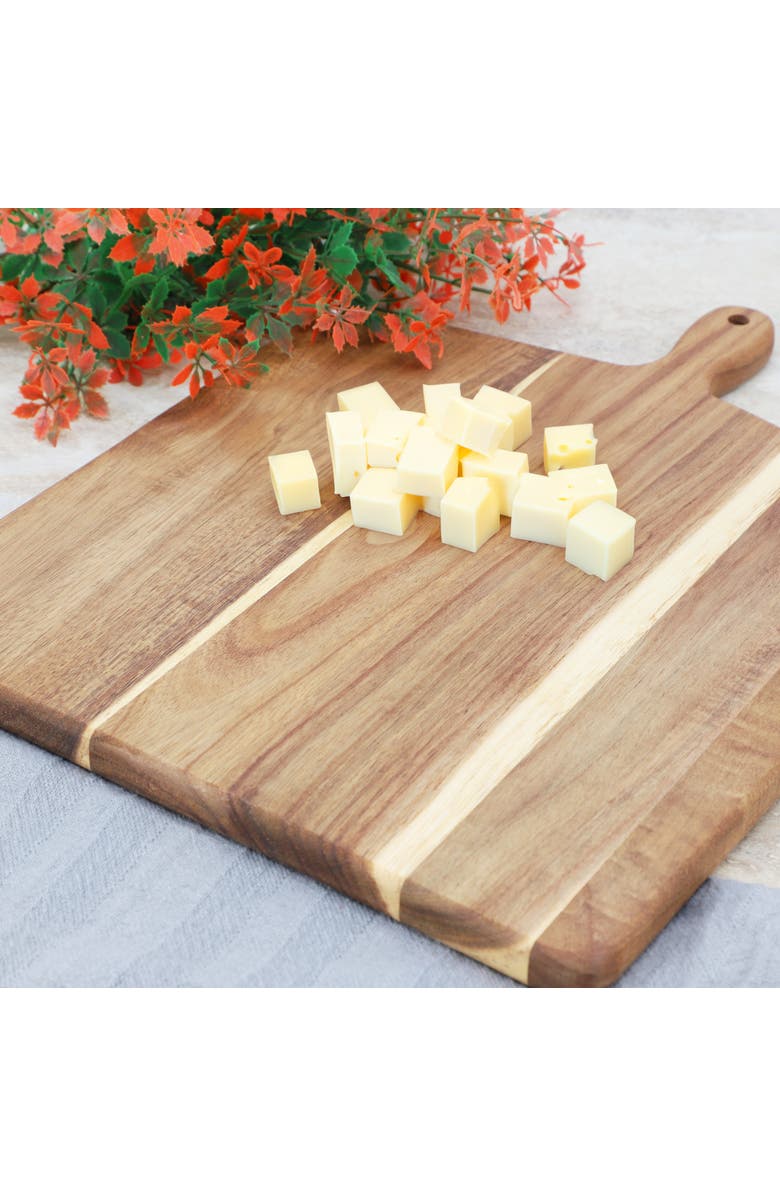 Megachef 13 Inch Acacia Wood Square Serving Board, Alternate, color, Acacia