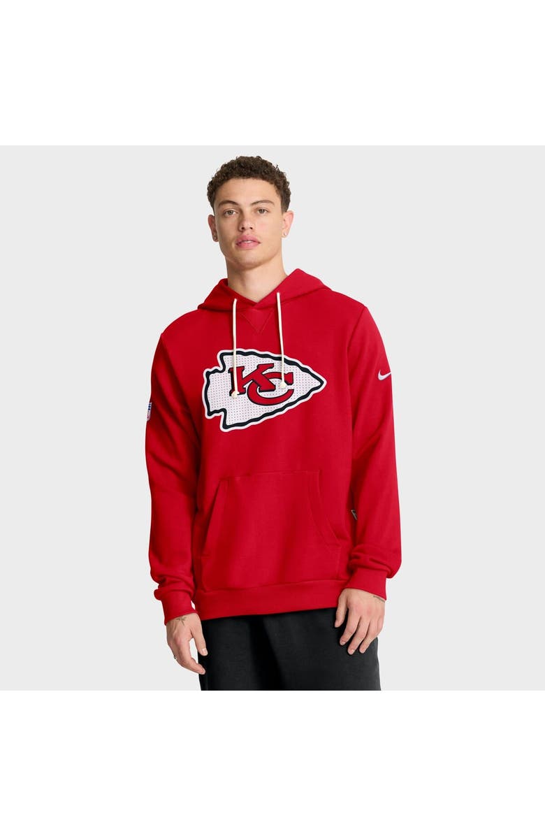 Nike Men's Nike Red Kansas City Chiefs Sideline Initial Home Performance Pullover Hoodie, Main, color, Red