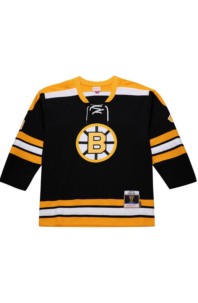Mitchell & Ness Men's Bobby Orr Black Boston Bruins 1971-72 Power Play Jersey, Alternate, color, Black