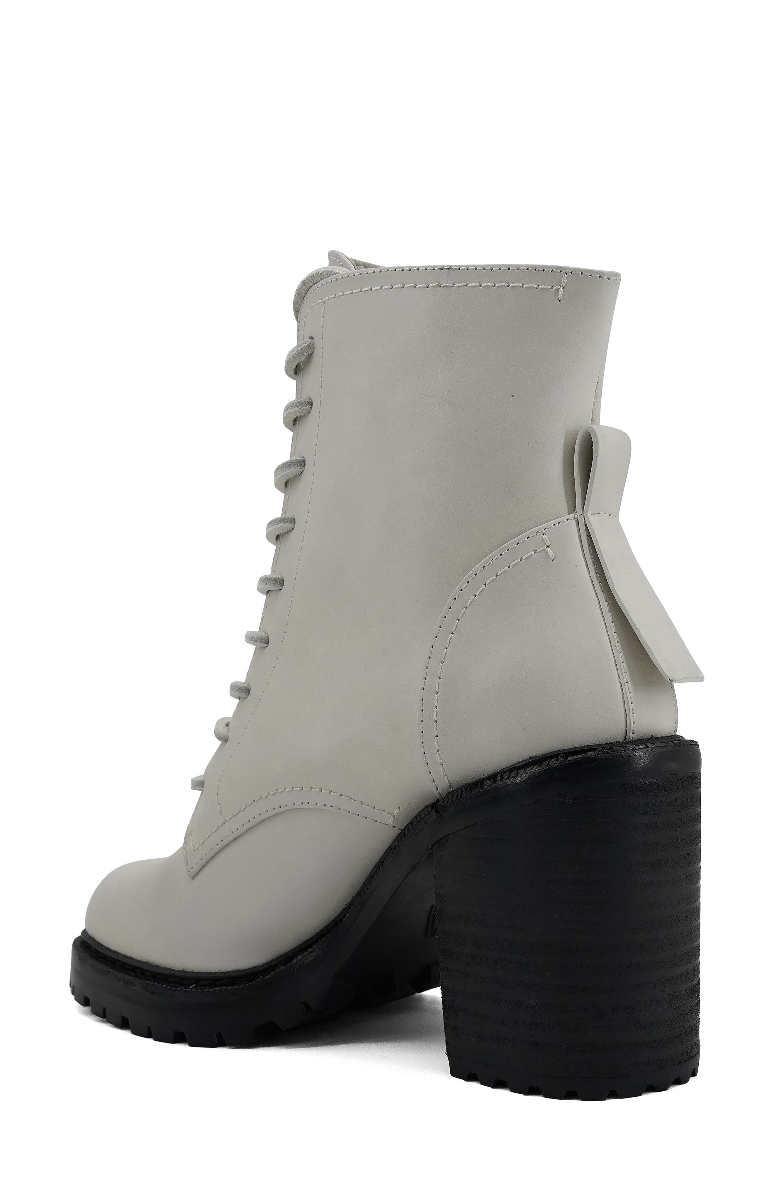 Artisan Crafted By Zigi Semi High Lace-Up Boot, Alternate, color, Cream Leather