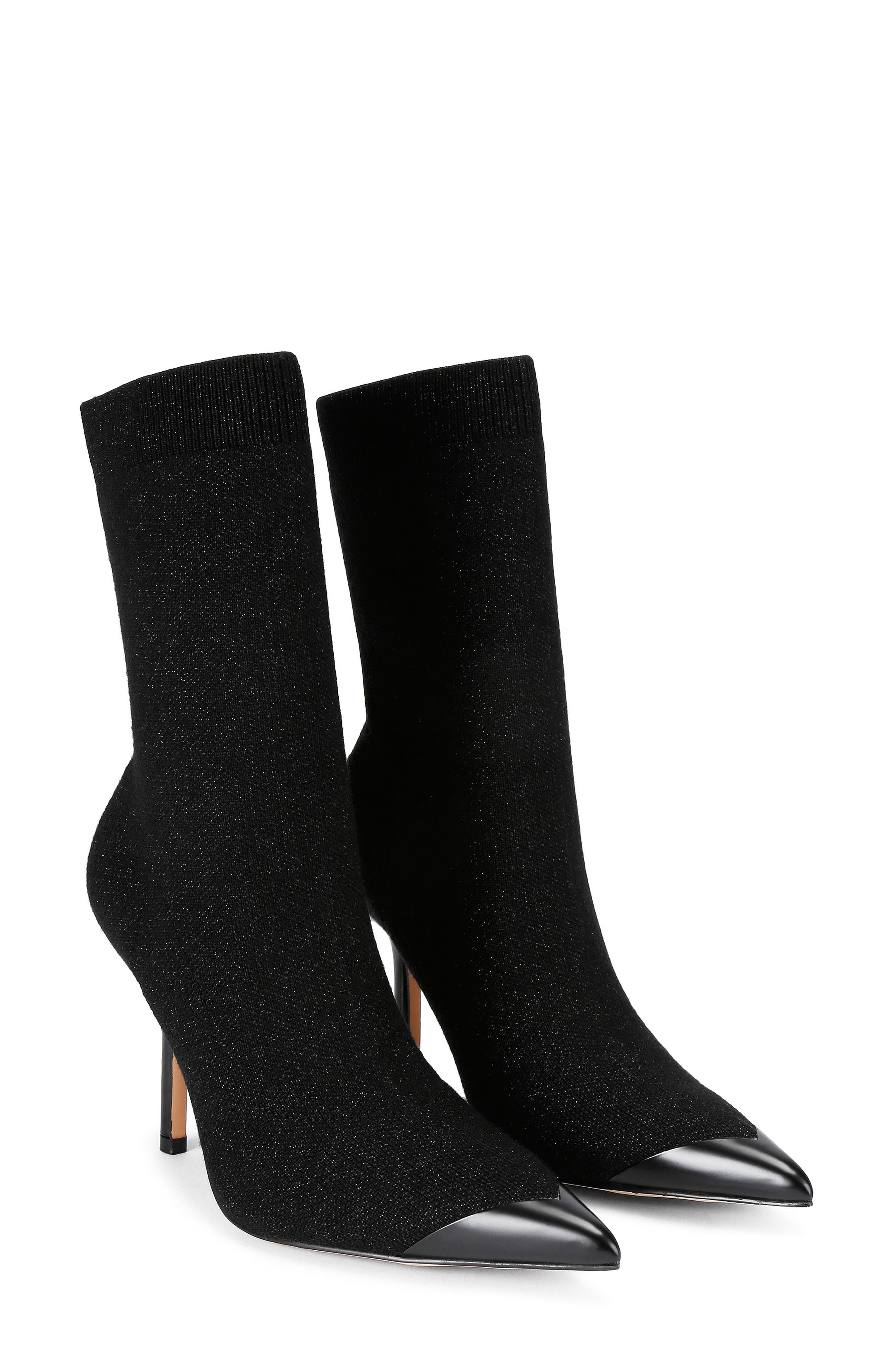 Kurt Geiger London Regent Pointed Cap Toe Bootie, Alternate, color, Black