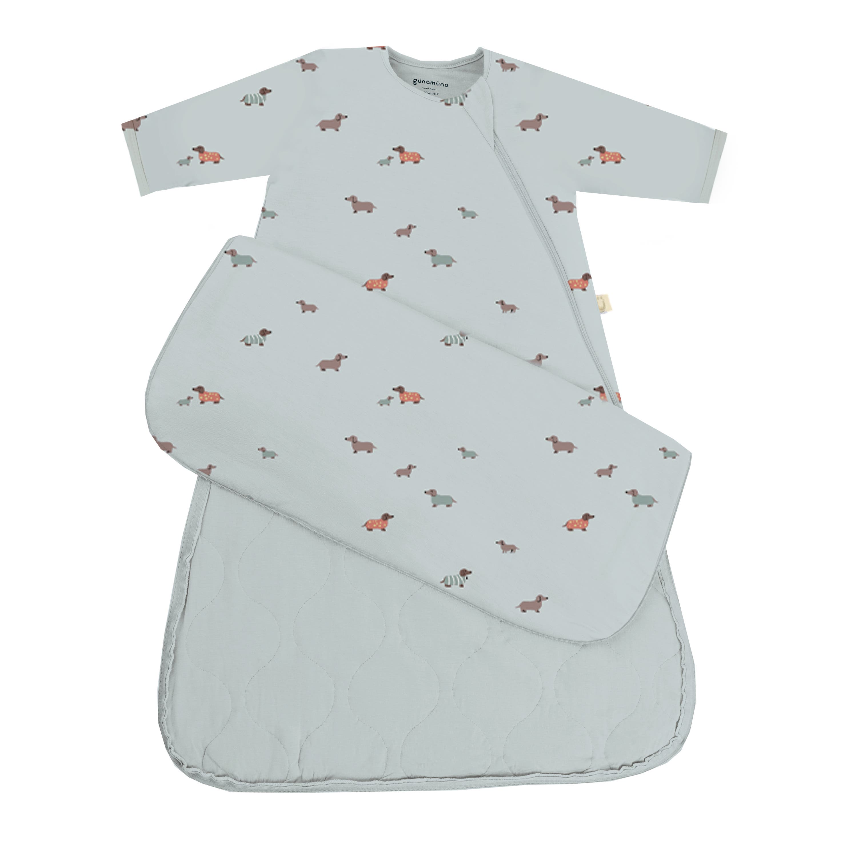 gunamuna Long Sleeve Sleep Sack Duvet 2.5 TOG - Baby in Woof 