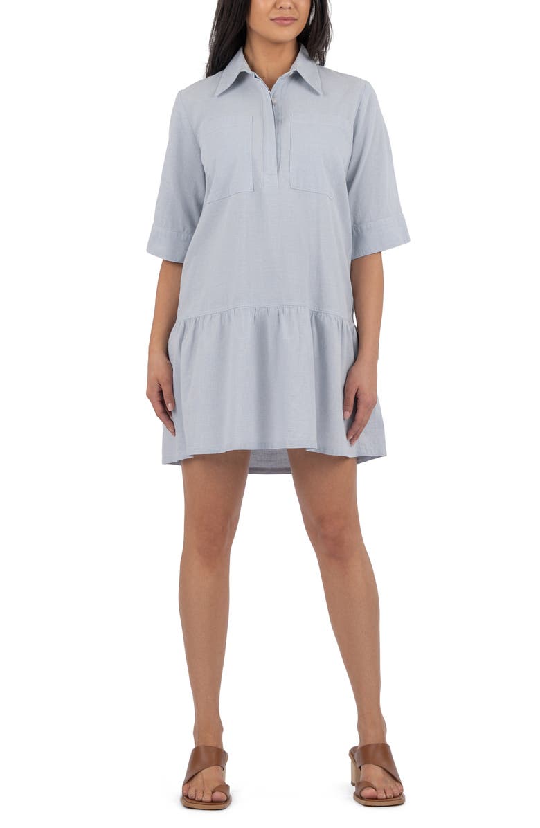 KUT from the Kloth Jupiter Stripe Cotton & Linen Shirtdress, Main, color, 