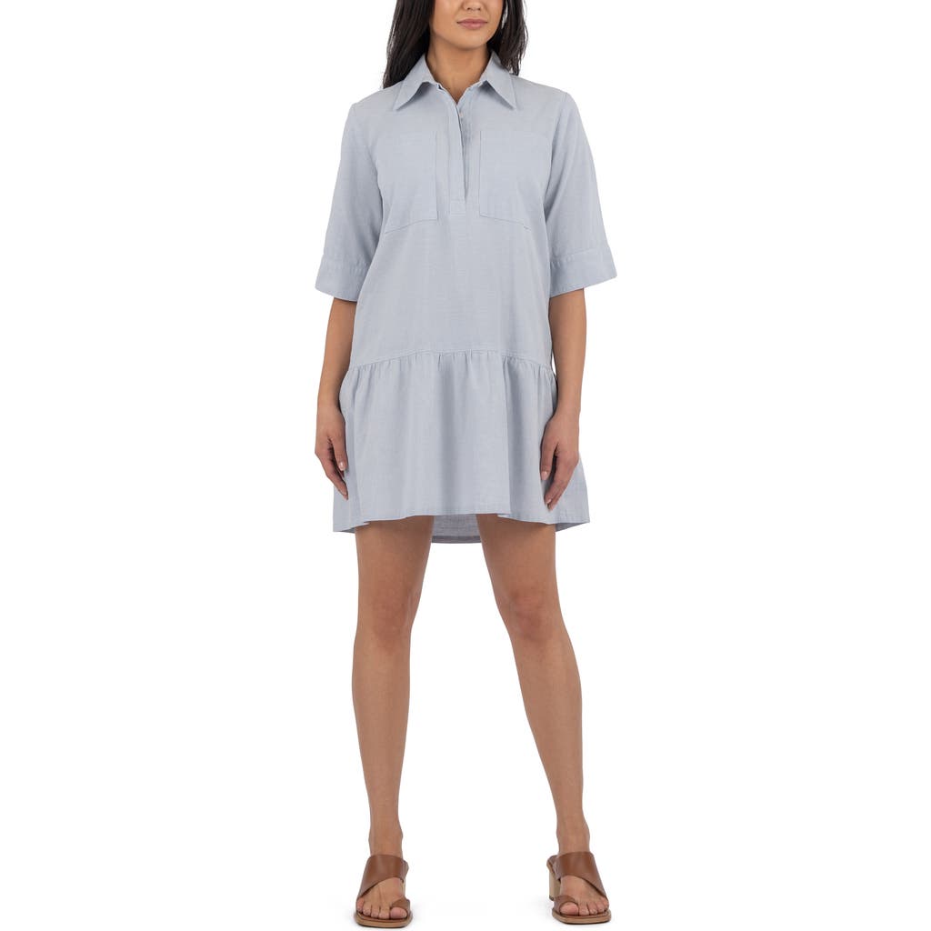 Kut From The Kloth Jupiter Stripe Cotton & Linen Shirtdress