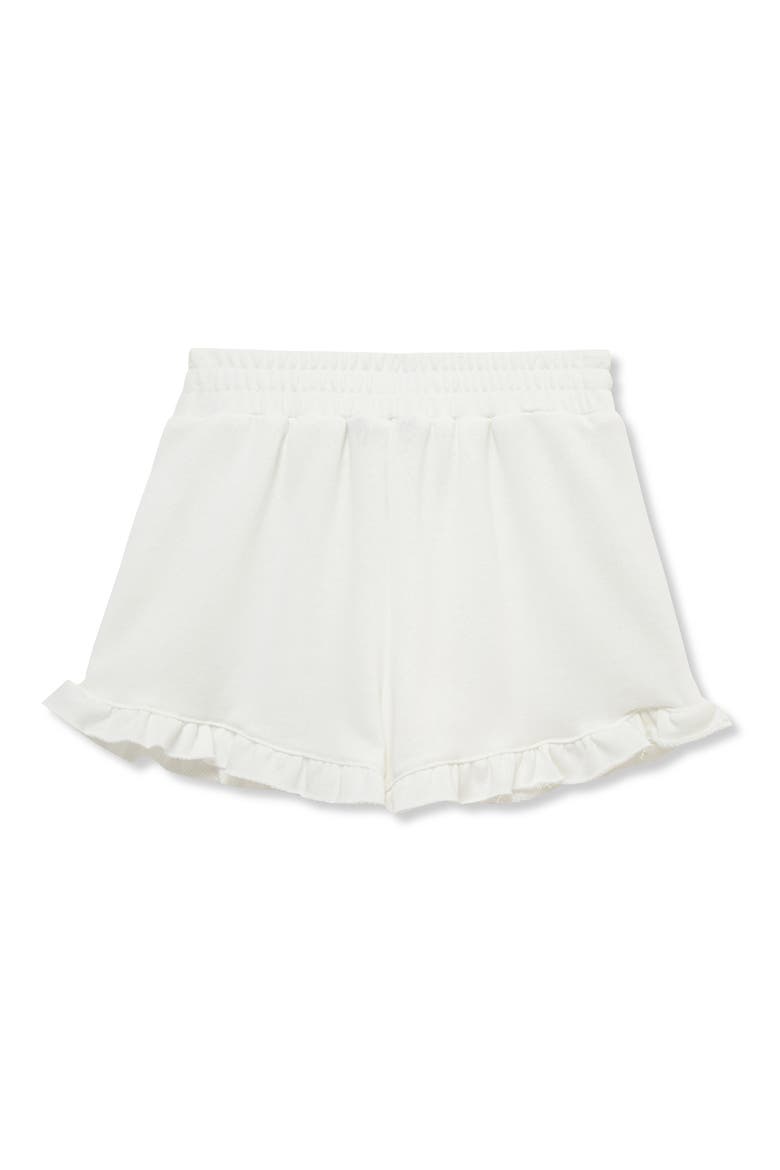 Kids' Ruffle Hem Shorts, Alternate, color, WHITE