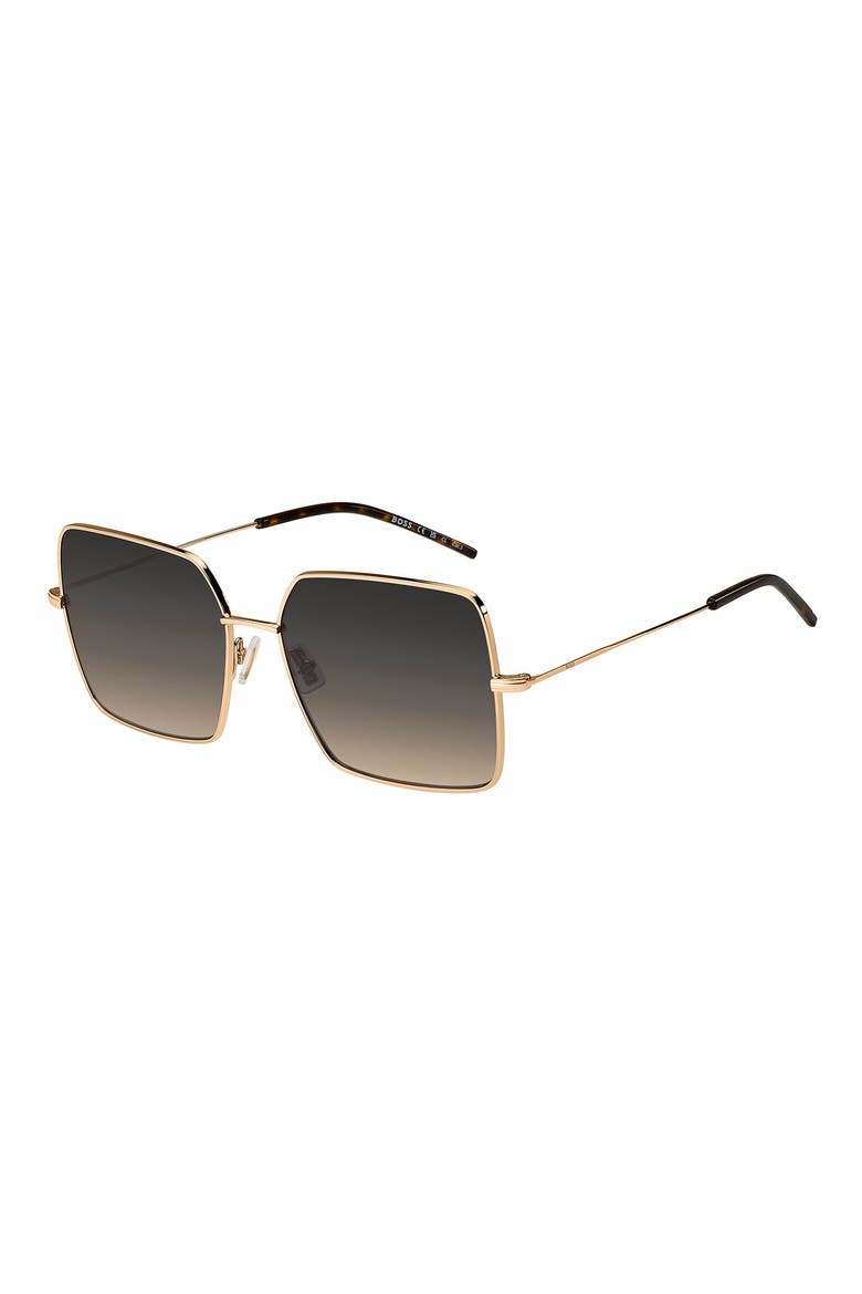 57mm Square Sunglasses, Alternate, color, GOLD COPPER