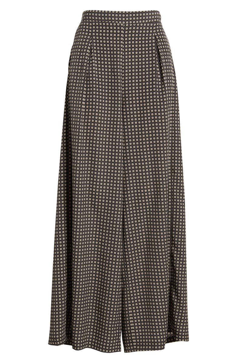 Bobeau High Waist Wide Leg Pants, Alternate, color, Dark Brown/ Taupe