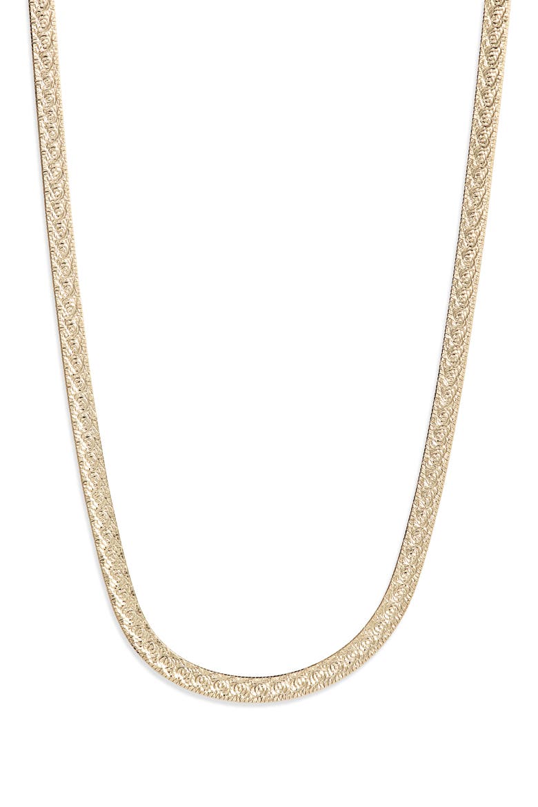 Textured Snake Chain Necklace, Main, color, GOLD