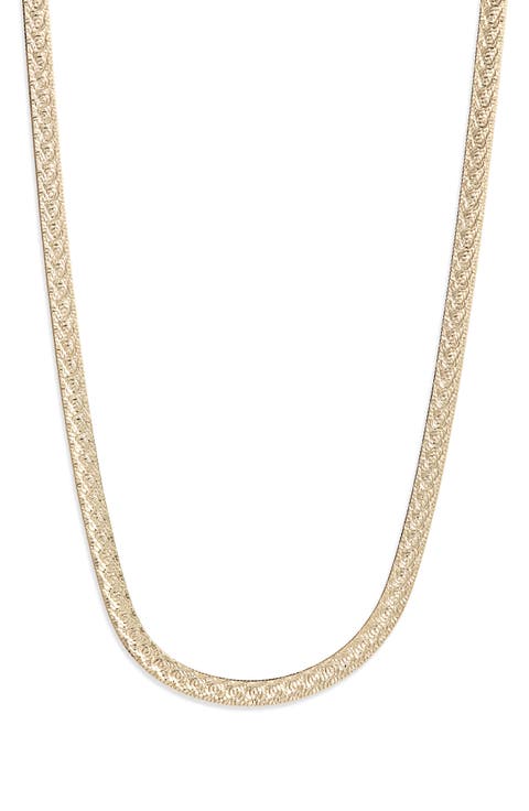 Textured Snake Chain Necklace