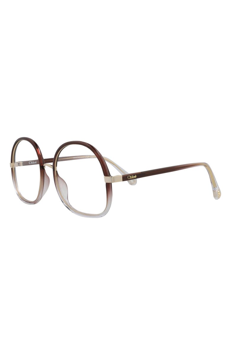 Chloé Fashion 55mm Round Optical Glasses, Alternate, color,