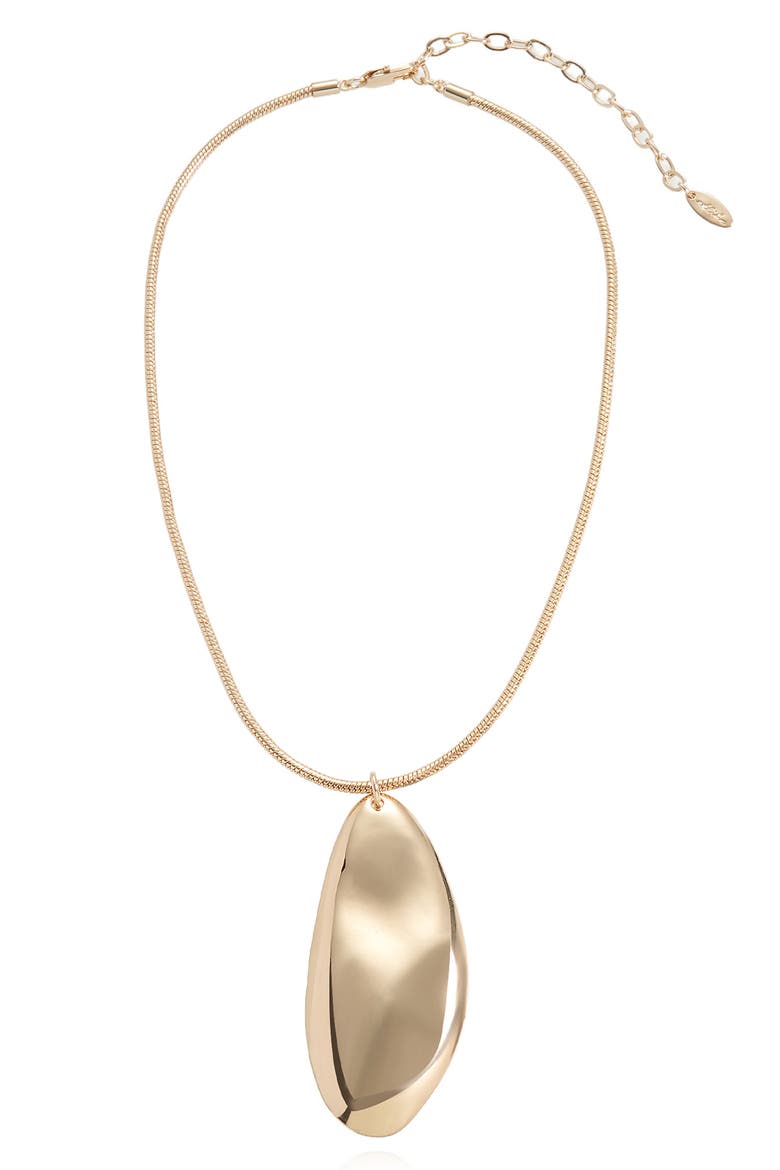 Liquid Pendant Necklace, Main, color, GOLD