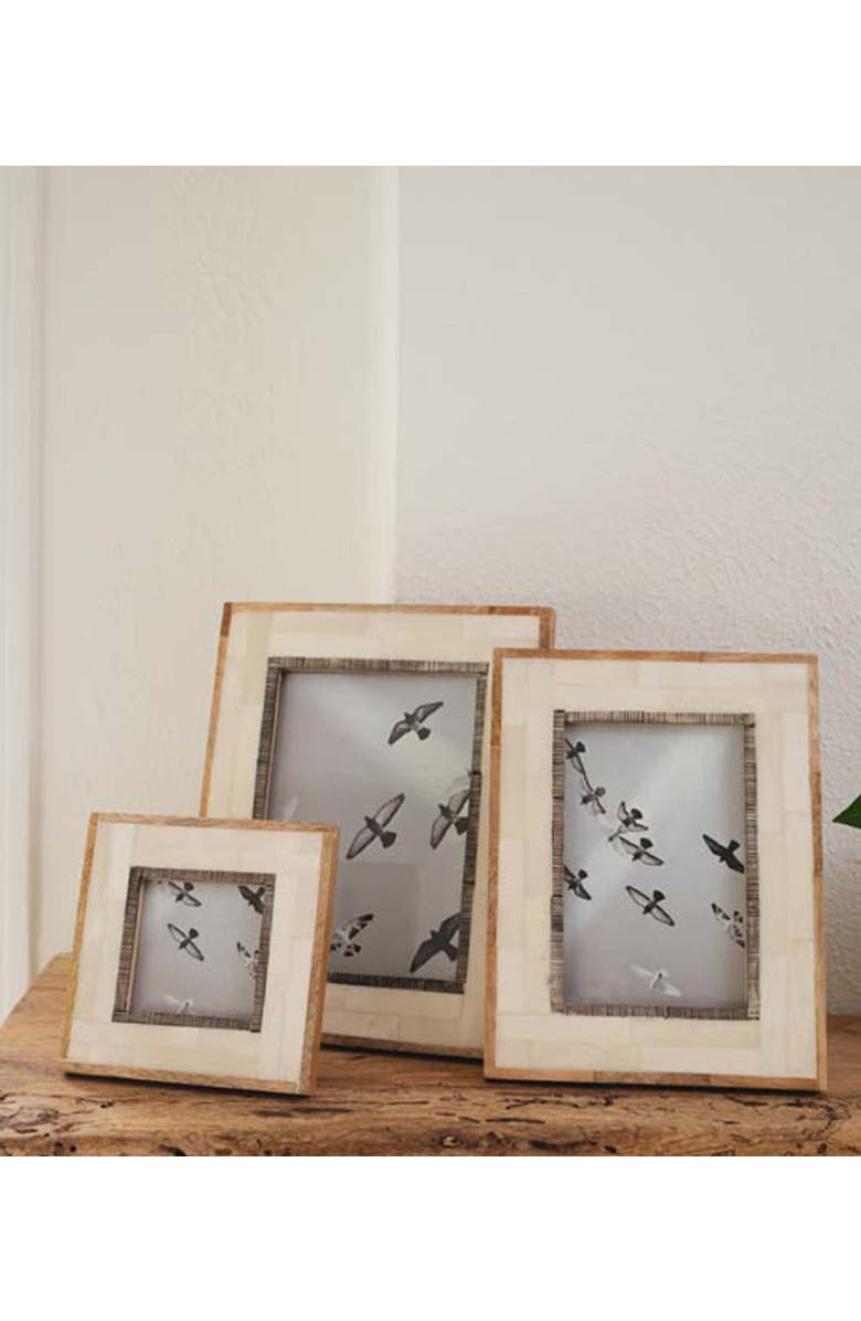 Matr Boomie Janaka Picture Frame - Carved Bone and Horn, Alternate, color, Carved Bone And Horn - 3X3