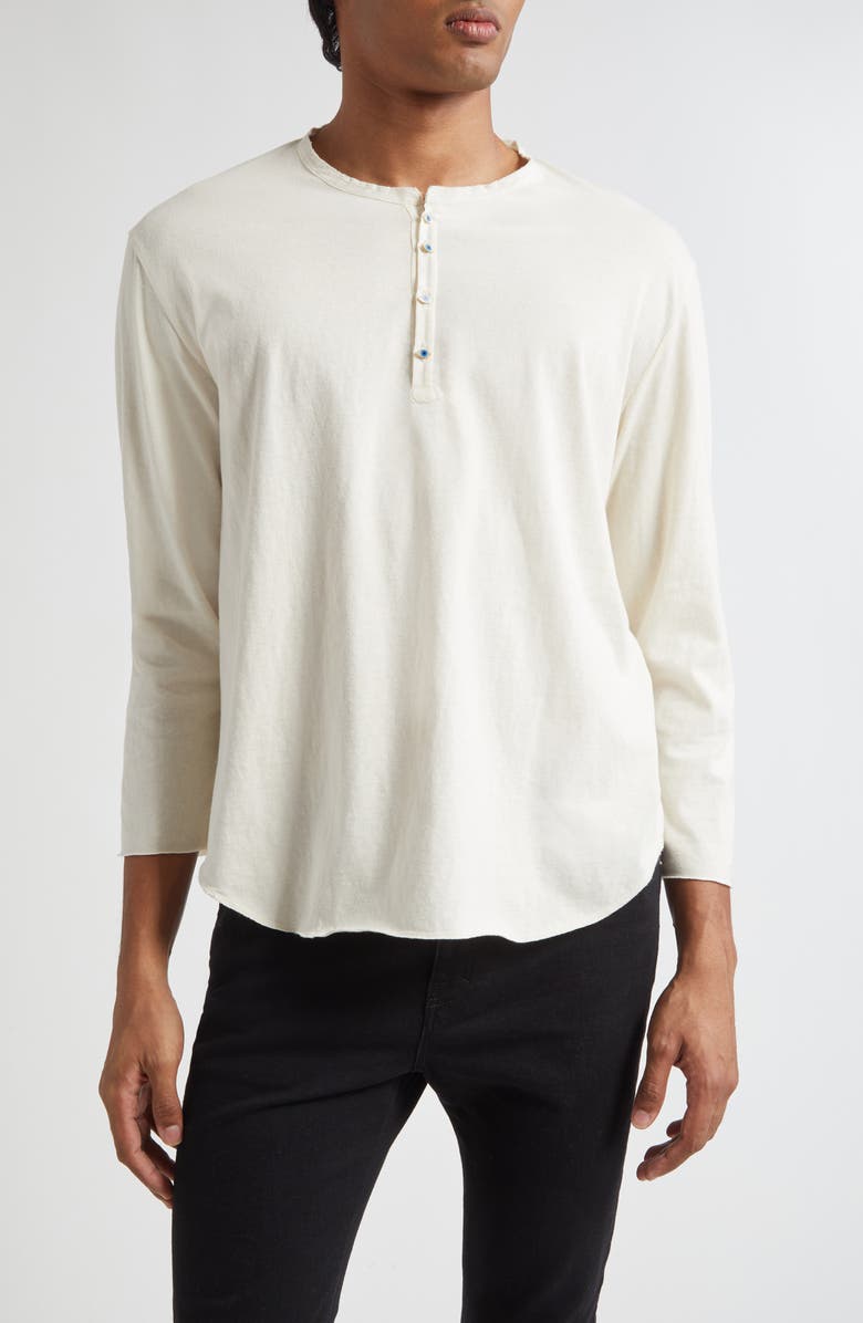 Undercover Eye Button Henley, Main, color, Cream