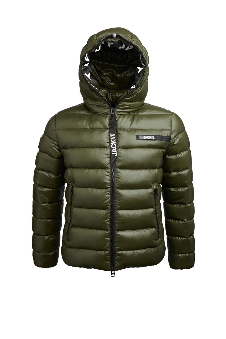 Hooded Insulated Jacket, Alternate, color, Olive
