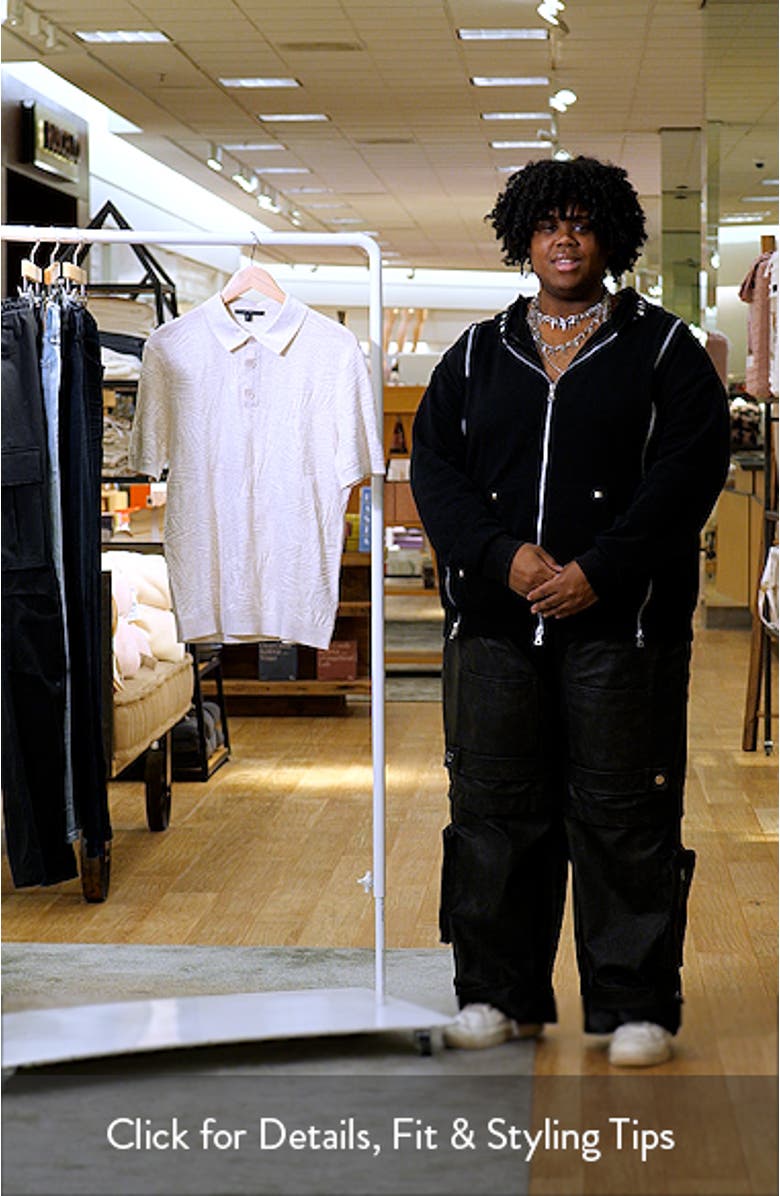 Jorik Leaf Jacquard Polo Sweater, sales video thumbnail