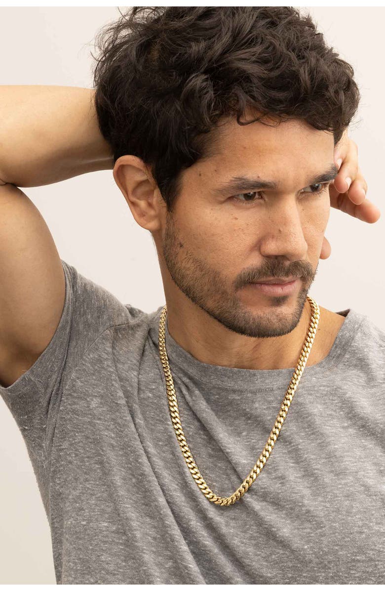 Oradina Men's Estate Cuban Statement Chain in 14K Gold, Alternate, color, Yellow Gold