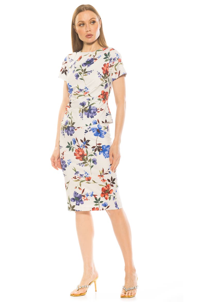 Robin Jewel Neck Midi Dress, Alternate, color, MINT FLORAL