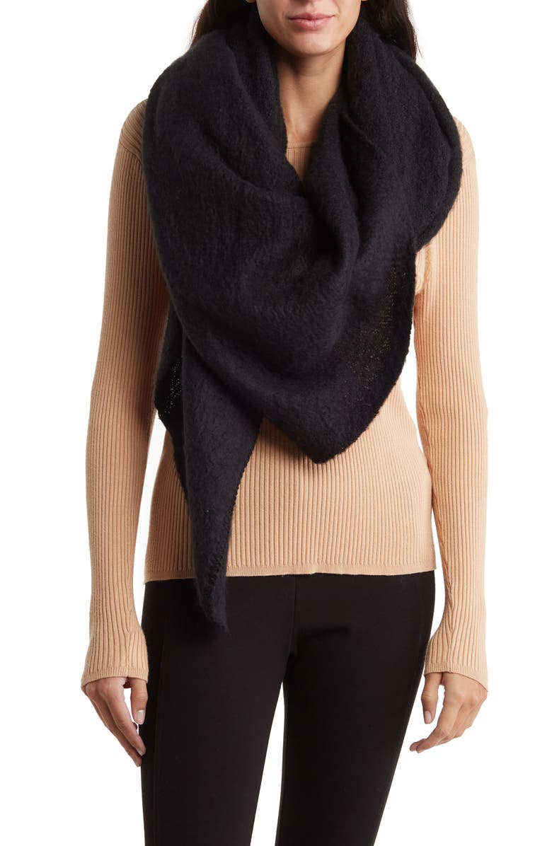 Écharpe Snood Vince Camuto - Noir - Motif Chevron Pointelle - Homme - NEUVE étiquettes