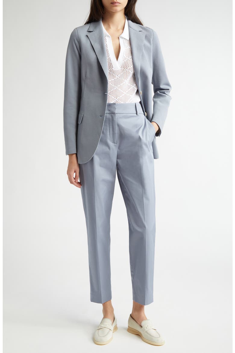 Single Breasted Cotton Blend Blazer, Alternate, color, DUST