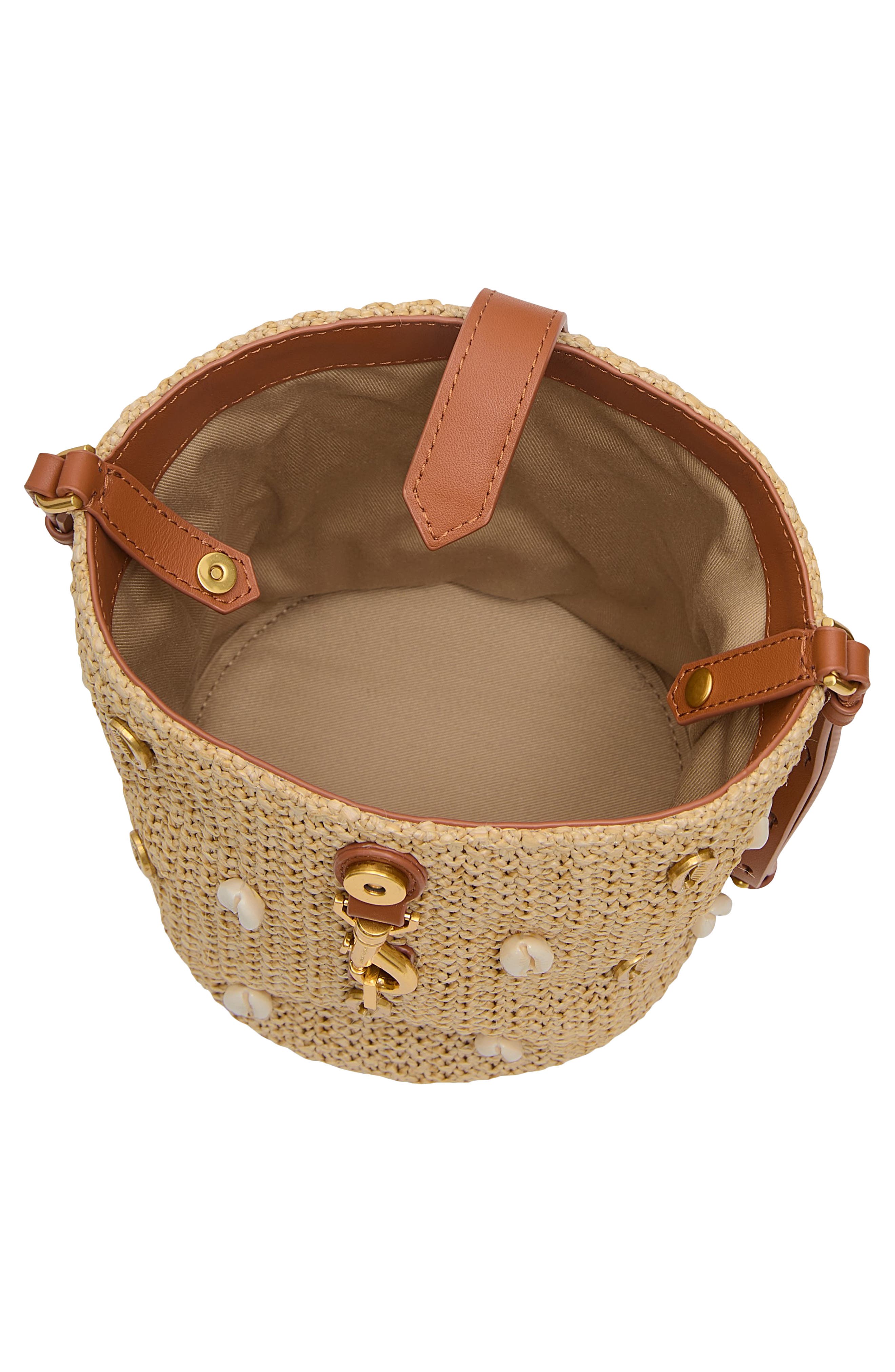 Rebecca Minkoff Small Megan Bucket Bag, Alternate, color, Natural